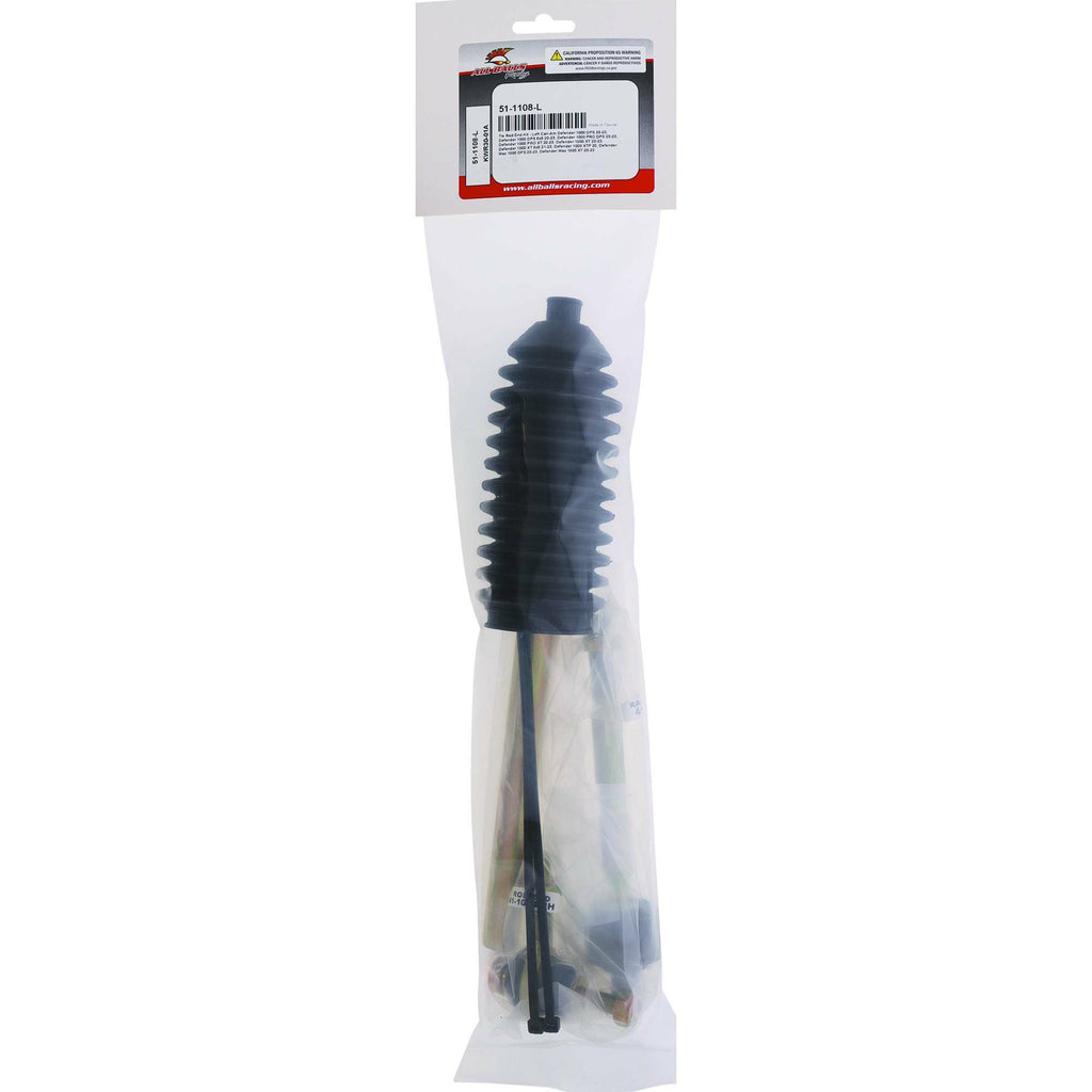 All Balls suspension tie rod end kit 251-1108L showing assembled metal ball joints and rubber boots for vehicle steering.