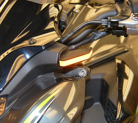 New Rage Cycles rear LED turn signal in amber and red for Suzuki, electrical component with bright, visible lighting for safety.