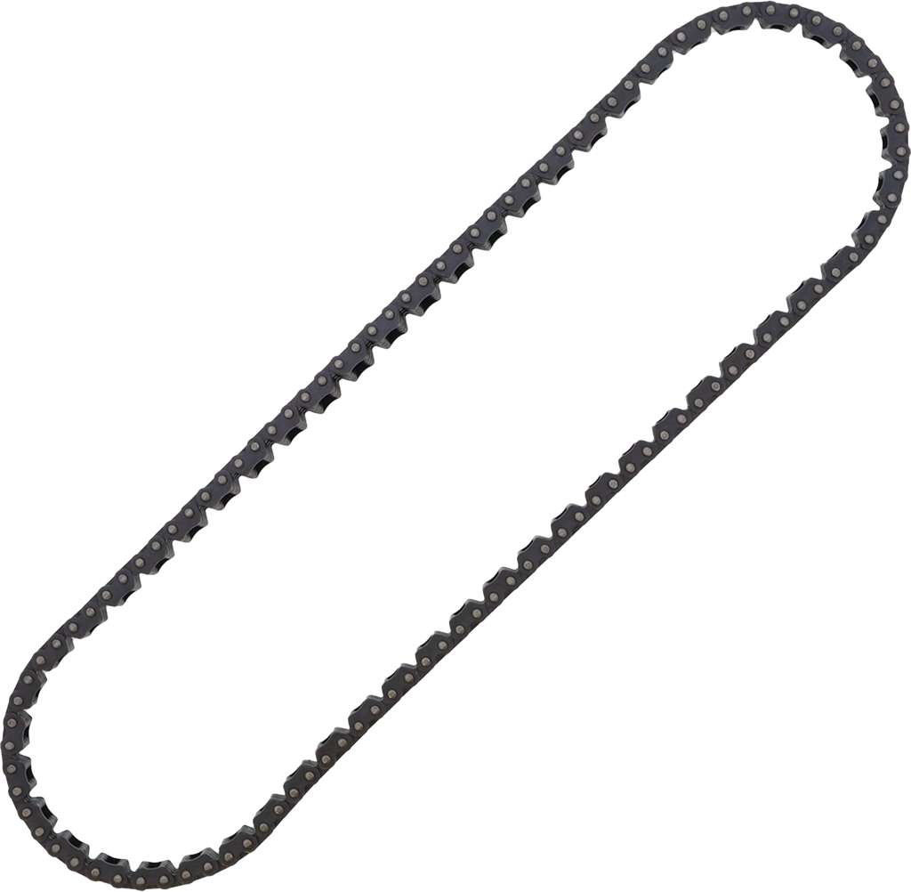Hot Cams engine cam chain, durable automotive part for motorcycle or vehicle engine, with metal links and brand branding.