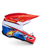 Load image into Gallery viewer, S M3 Falcon Helmet Ece06/Dot Red Fl/Wht/Blue/Yl Flgl Md