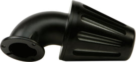 HardDrive black Ram Air Filter, chopped 4.5x10 inches, designed for automotive air intake systems, with a sleek black finish.
