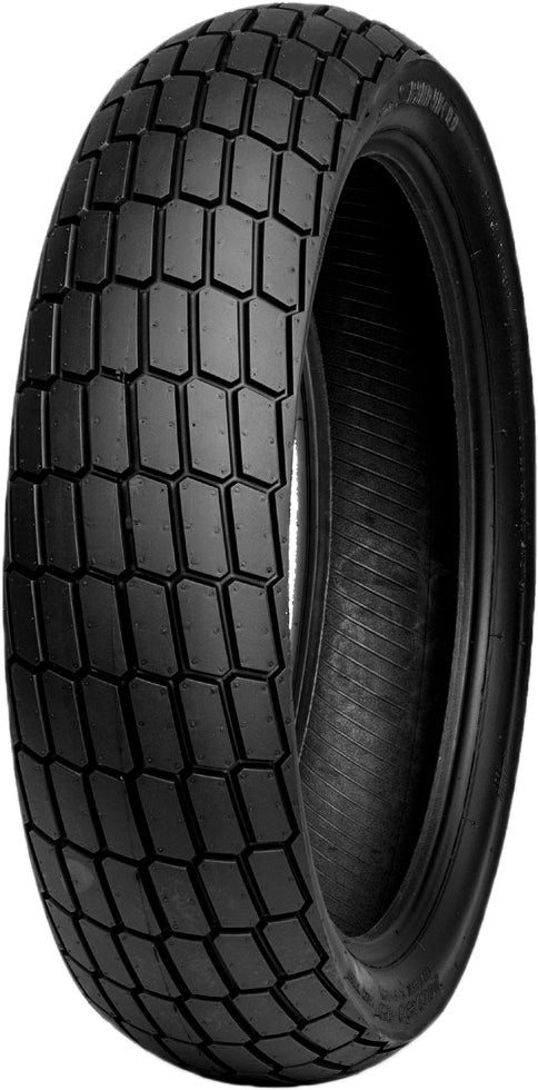 Shinko 268 Flat Track Rear Tire 140/80-19 bias tire with tread pattern, mounted on a wheel for motocross or flat track racing.