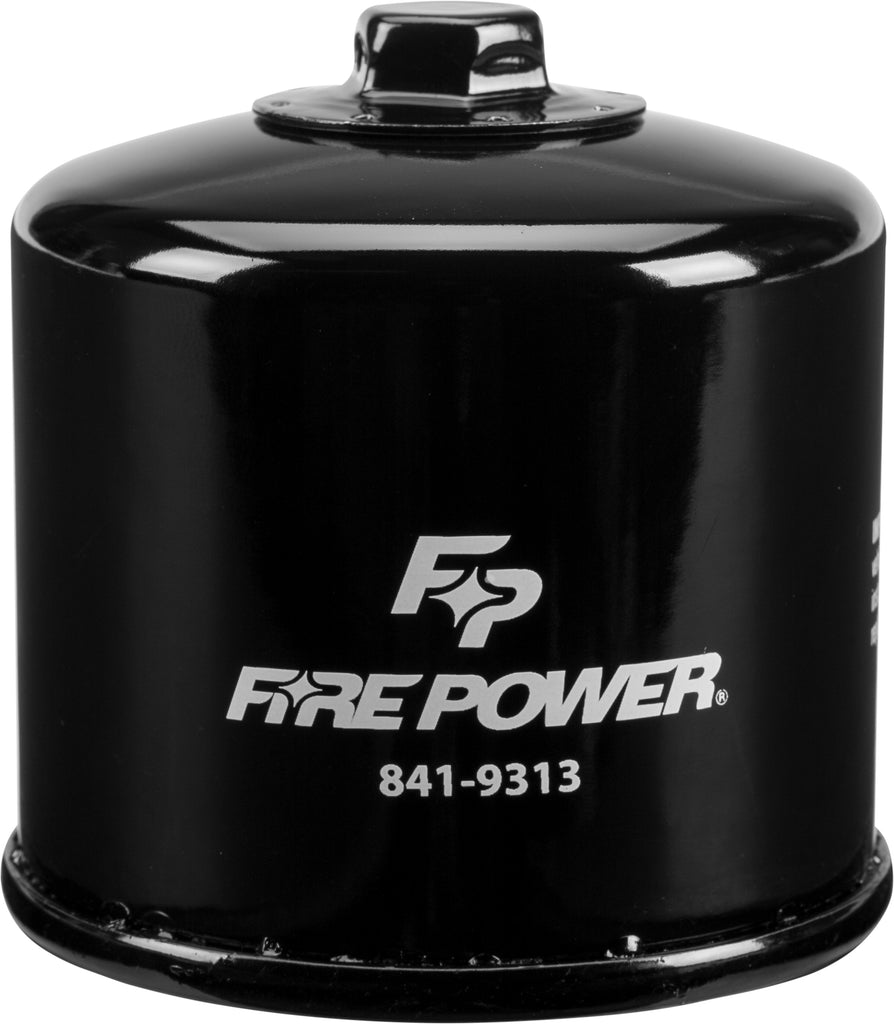 Fire Power FP Oil Filter 202 841-9313, an automotive oil filter with metal casing and filter element, suitable for vehicle oil change.