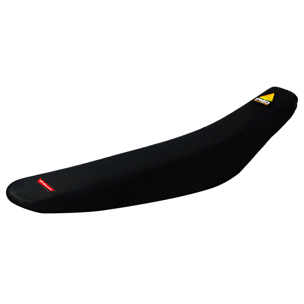Polisport Plastics black performance racing seat with sleek design and sturdy construction for high-performance vehicles.
