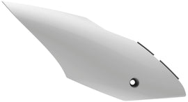 Polisport Plastics white side panels for body, model 64-6077, showing smooth plastic surface and detailed contours.