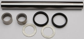 All Balls swingarm bearing kit 22-81028 for motorcycle suspension, showing assembled bearings and components in the image