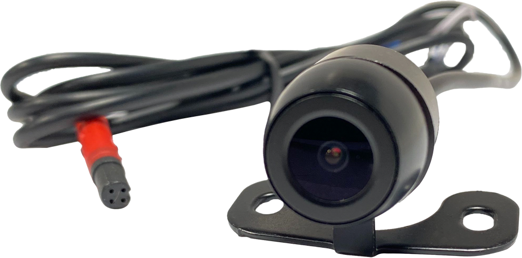 SSV Works universal front or rear view camera with 20ft harness, designed for automotive audio and visual communication systems.