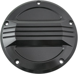 HardDrive black clutch derby cover for 2016 and up Harley Davidson motorcycles, with custom design and fitting details.