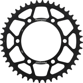 Supersprox steel rear sprocket 44-tooth for off-road bikes, black finish, fits Honda and Yamaha models.