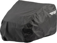 Load image into Gallery viewer, Fly Racing medium tank bag rain cover for luggage, shown on a motorcycle tank in the image.