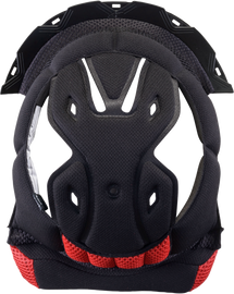 Alpine Star S-M5 Crown Pad Lg 482-94553L, a close-up of the black helmet crown pad with adjustable straps and branding.