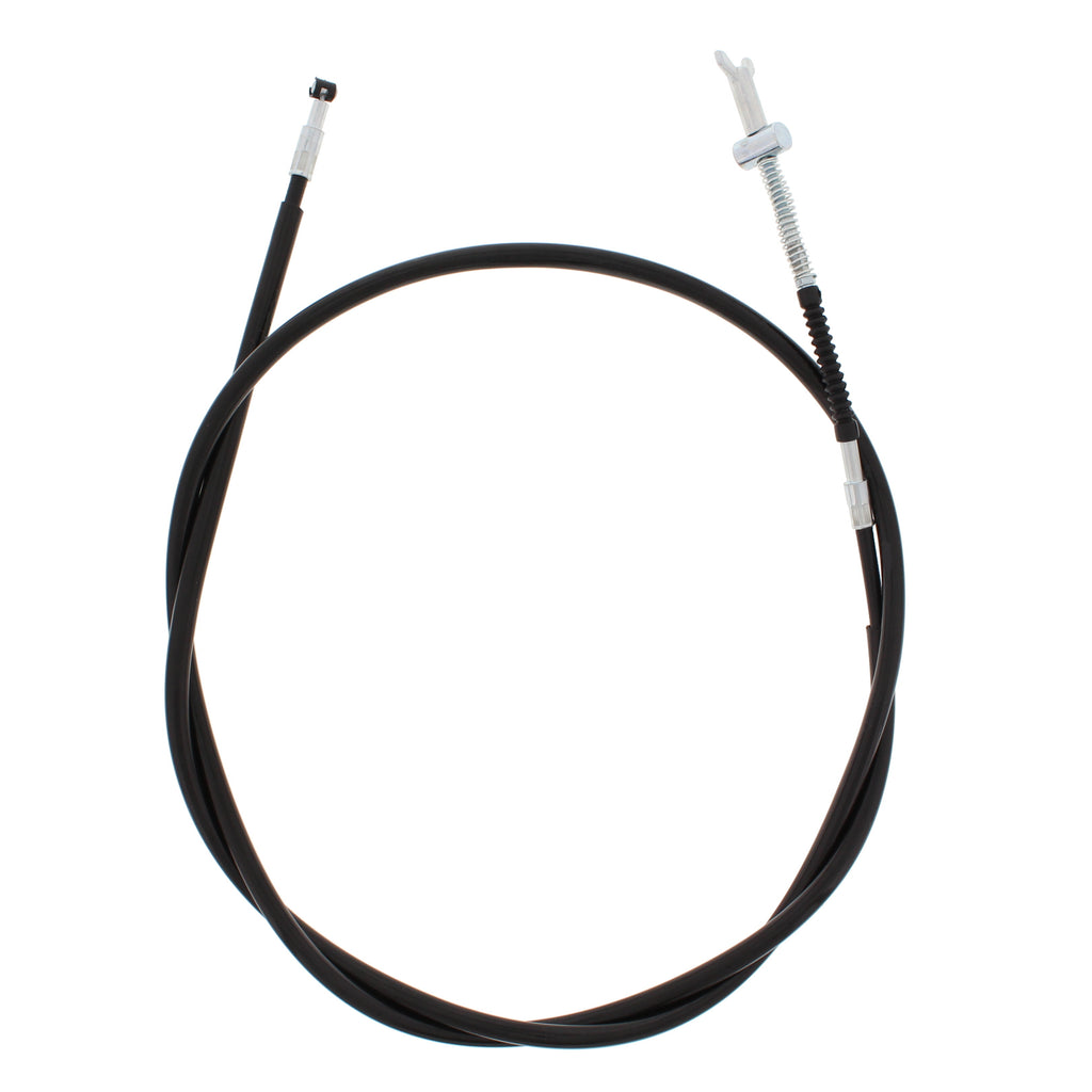 All Balls Rear Hand Brake Cable 24-54010 for motorcycle, showcasing black control cable with metal ends and rubber housing.