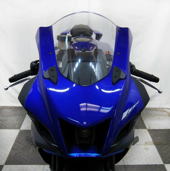 New Rage Cycles mirror block off plates for Yamaha YZ 565-0174, body replacement parts with black finish.