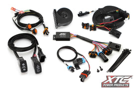 XTC POWER PRODUCTS auto turn signal kit with horn, front DRL lights, and can, featuring illumination for vehicle safety.