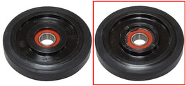 SP1 idler wheel measuring 4.00 inches by 5/8 inches, designed for heavy-duty machinery or equipment.