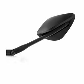 RIZOMA Namic Street mirror in black, left side view, showcasing sleek design and mounting details for motorcycle or vehicle.