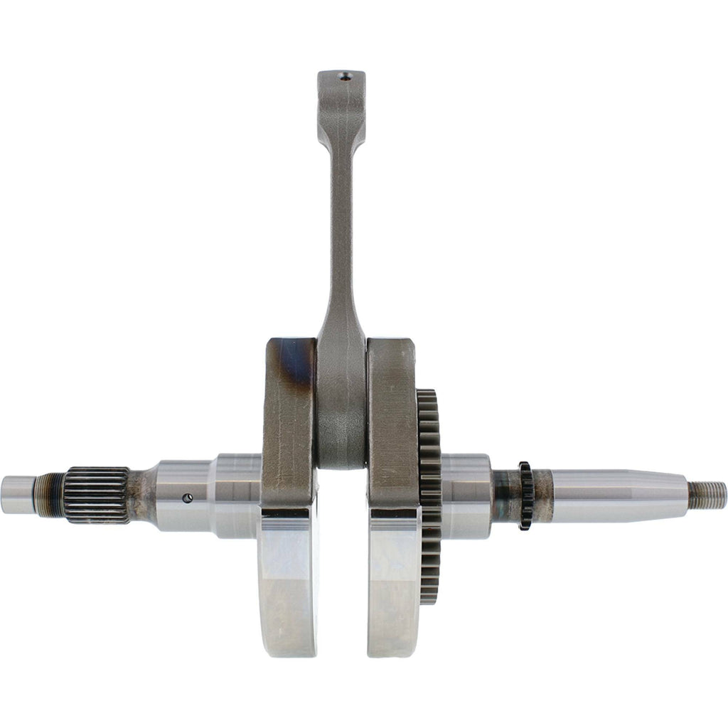 Hot Rods 421-HR0144 engine crankshaft with detailed metal finish, showcasing precision-machined automotive engine component.