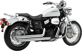 Cobra Streetrod Slashdown exhaust for Honda 750 Aero 2004-2007, showcasing the chrome finish and sleek exhaust design.