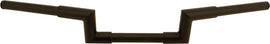 HardDrive H-Bar Z-Bar 1 1/4-inch bike handlebar with 4-inch rise in satin black, showing the sleek, curved design.