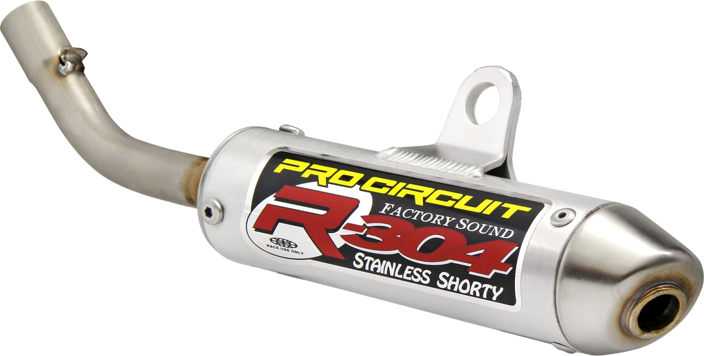 Pro Circuit 304R exhaust silencer for KTM, Gas Gas, and Husqvarna motorcycles, featuring a sleek metal design and branding.
