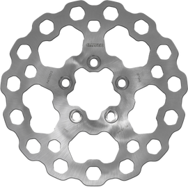 GALFER 10.5-inch solid stainless steel Cubiq rear brake rotor for motorcycles, durable and high-performance braking component.