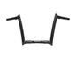 Black 16-inch OEM Monkey Bars handlebars for Harley Davidson 1986-1995, featuring BaggerNATION branding and ergonomic design.