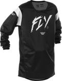 Fly Racing - Youth Kinetic Stoke Jersey Black/White Yl - 378-525YL