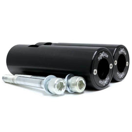 Black Shogun Industries Pa2 frame sliders for Suzuki 71-1781, designed to protect motorcycle body during falls and impacts.