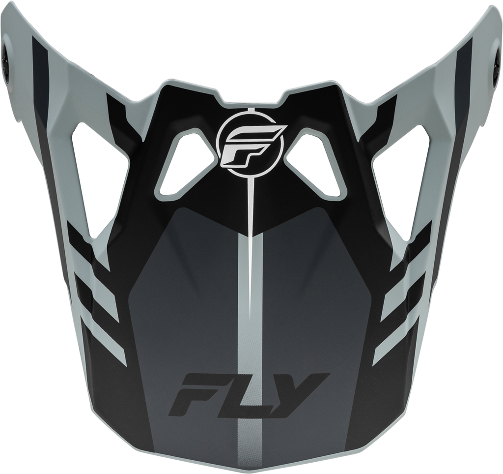 Fly Racing Krypton visor in matte grey and black for Fly Racing Formula CP helmet, showing the sleek, lightweight design.