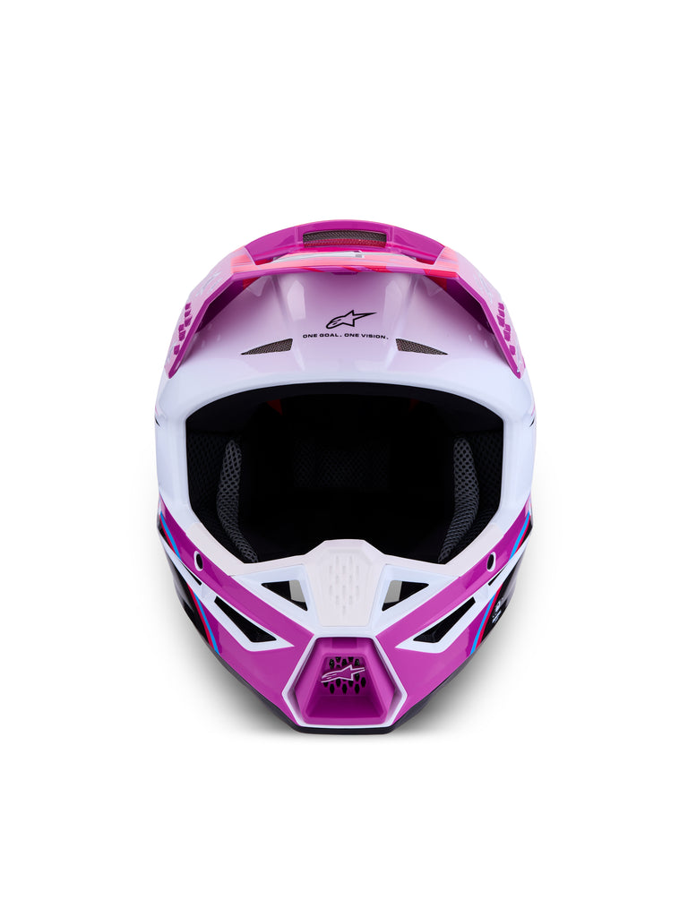 S M3 Falcon Helmet Ece06/Dot Prpl/Wht/Blk/Pink Fl Gl Md
