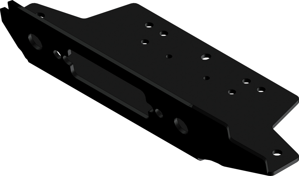 KFI Products Hd11 Defender Winch Upper Rel 10-23300 mount for off-road vehicle, showing sturdy metal construction and mounting points