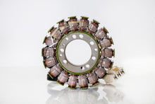 Load image into Gallery viewer, Ricks Motorsport Electric Stator 27-21418 for motorcycle electrical system, showing the metal coil and mounting plate.
