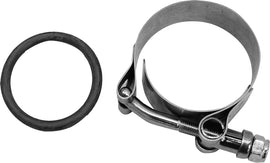 HardDrive stainless steel intake clamp set with O-ring style for secure engine hose connections, shown in the image.