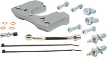 Load image into Gallery viewer, Silver HeliBars handlebar bridge riser for Yamaha motorcycle, showing the sturdy metal construction and sleek design.