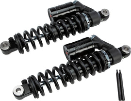 HardDrive Dyna Remote Res Shock 12.5-inch heavy-duty shock absorber with black coil and mounting hardware for off-road vehicles.
