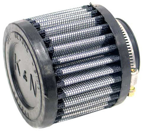 K&N Air Filter 62-0145 showing a close-up of the reusable cotton air filter with metal mesh frame