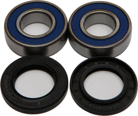 All Balls front wheel bearing and seal kit, model 22-51276, showing multiple bearing components and seals for motorcycle wheel repair