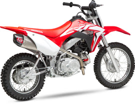 Yoshimura Rs-9t exhaust header and canister with end cap, stainless steel and carbon fiber finish, motorcycle exhaust system