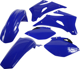 Acerbis blue plastic kit with multiple panels and components for motorcycle customization or repair.