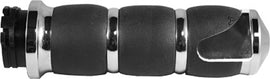 Velvet Air Grips W/Cable Throttle Boss Chrome