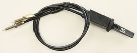 SP1 choke cable model 550 12-2132, hydraulic control line, with black rubber casing and metal connectors, for engine control.