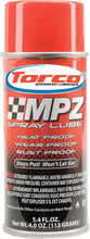 Load image into Gallery viewer, Torco MPZ Spray Lube 5.4oz bottle showing the black spray can with white and red labeling for engine and mechanical lubrication