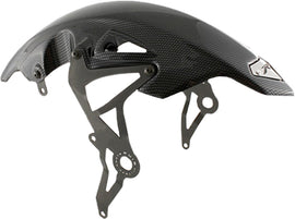 PUIG front fender in carbon look for Suzuki GSX-R 1000 motorcycle, showing sleek design and textured carbon finish.