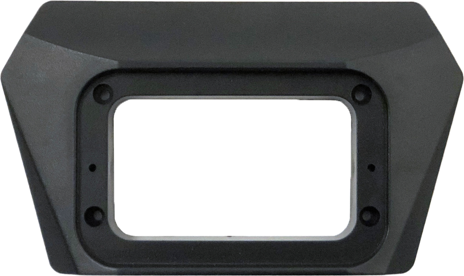 SSV Works Mrb3 dash kit for audio and communication systems, featuring a black panel with mounting slots and connectors