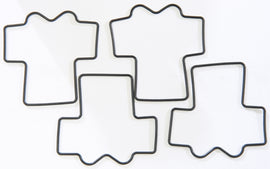 K&L Cap Gasket 4-pack for intake, carb, and fuel system applications, featuring durable rubber seals for reliable performance.