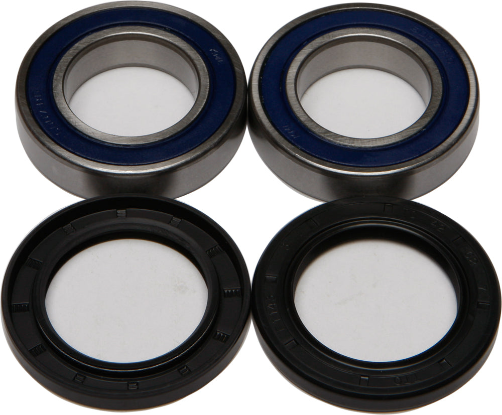 All Balls drive wheel bearing and seal kit 22-51314, showing metal bearings and rubber seals for vehicle wheel assembly.
