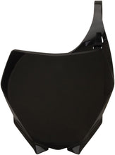 Load image into Gallery viewer, Acerbis black front number plate for Yamaha YZ250 dirt bike, featuring mounting holes and a sleek, durable design.