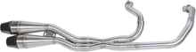 Load image into Gallery viewer, Sawicki Speed Shop Indian X-Pipe exhaust in brushed stainless steel, full length with polished finish, designed for Chief motorcycle.