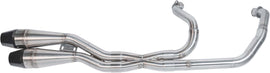 Sawicki Speed Shop Indian X-Pipe exhaust in brushed stainless steel, full length with polished finish, designed for Chief motorcycle.