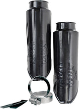 Load image into Gallery viewer, Pair of black Fox Float suspension guards for shock protection, designed for Fox suspension forks and shocks.